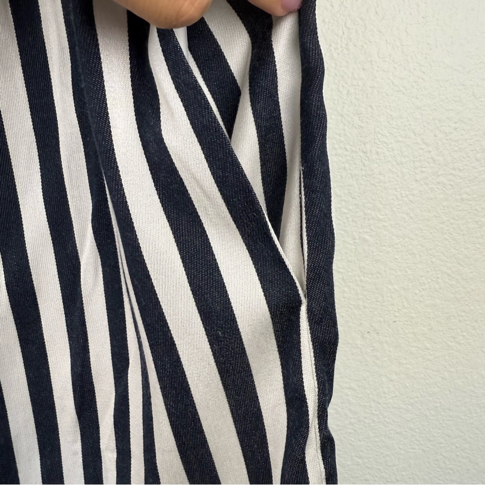 3.1 Phillip Lim Navy White Striped Shirt Dress Womens Size 8 Button Down - Picture 8 of 14